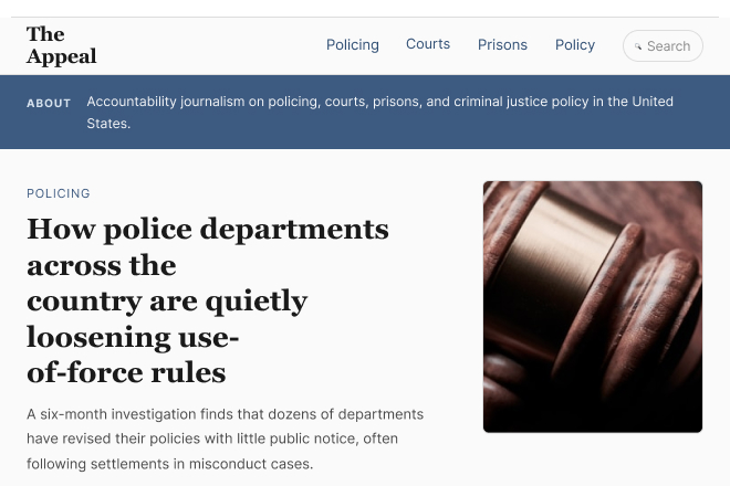 Thumbnail image of redesigned Appeal site.