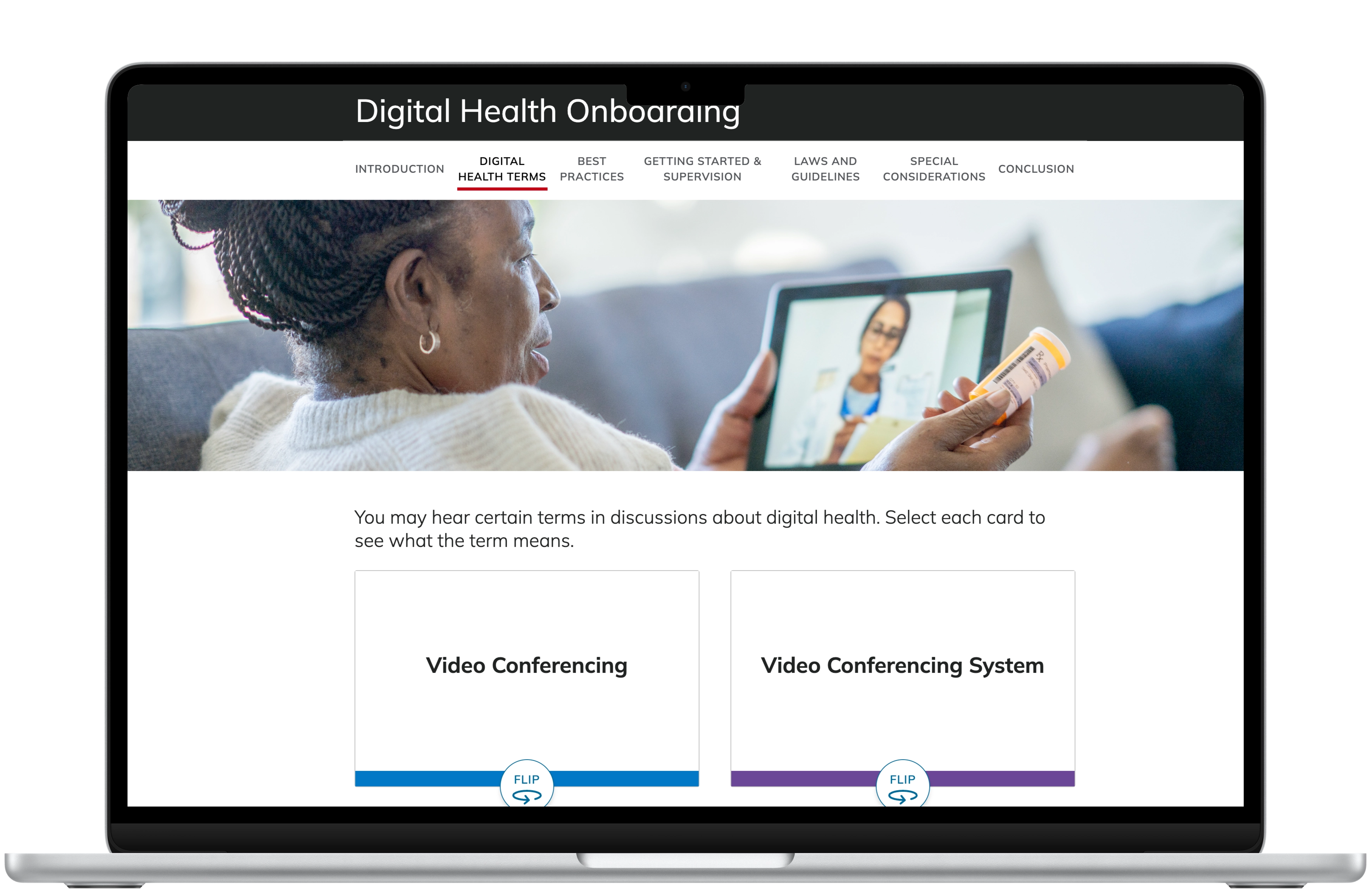 Digital Health Onboarding - Digital Health Terms screen